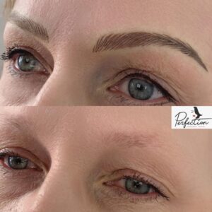 eyebrow micrblading before and after
