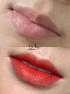 permanent lip blushing