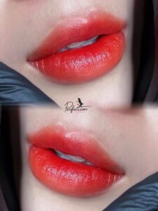 permanent lip blushing