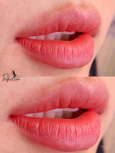 permanent lip blushing