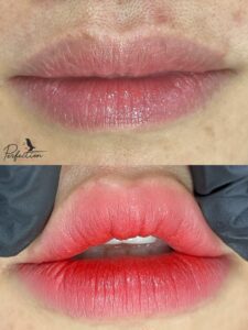permanent lip blushing